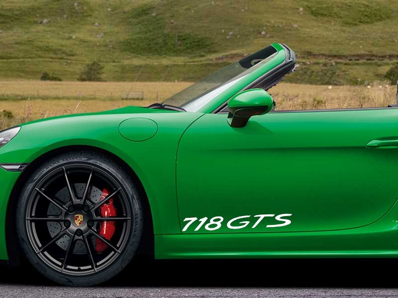 Porsche 718 GTS 2x Door Stickers