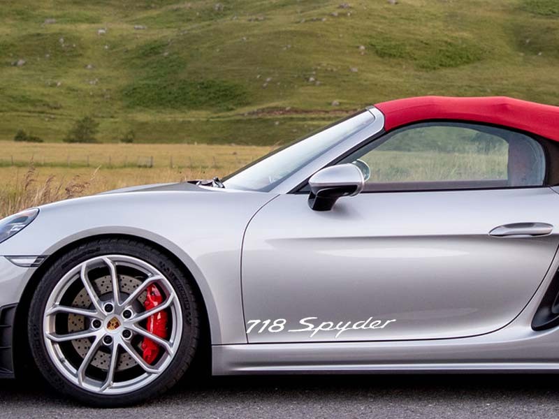 Porsche 718 Spyder 2x Door Stickers