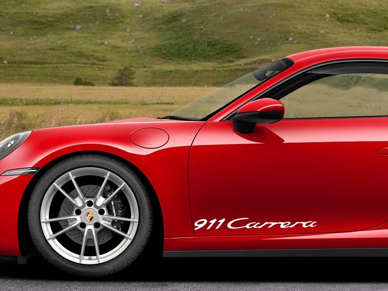 Porsche 911 Carrera x2 Door Stickers