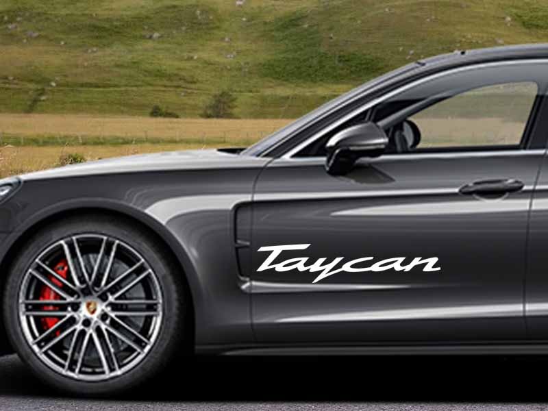 Porsche Taycan 2x Door Stickers