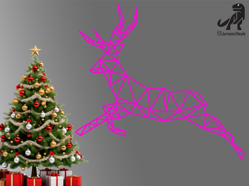Christmas Line Deer Design